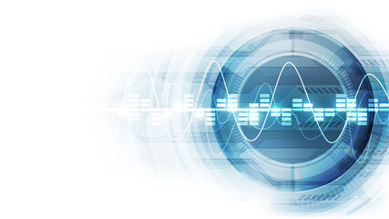 Abstract futuristic digital technology background. Illustration Vector