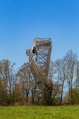 Watch tower in nature park De Omlanden near the city Groningen in Groningen The Netherlands