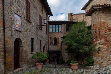 Fototapeta na wymiar Altstadt von Castell'Arquato in der Emilia-Romagna in Italien