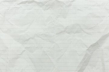 Crumpled paper is white color textore background