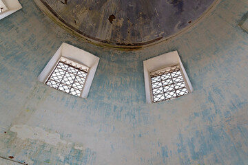interior of an abandoned orthodox church