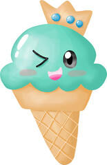 Watercolor Ice cream Clip Art, Art Graphic