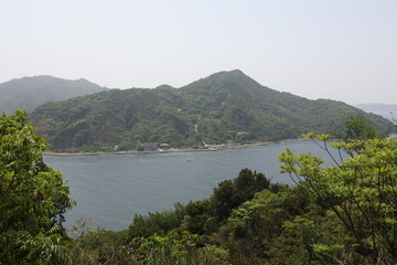 Fototapeta na wymiar 日本の岡山県笠岡市の白石島の美しい風景