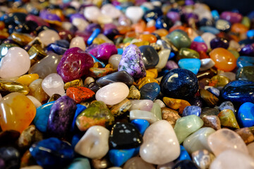 background of colorful gemstones