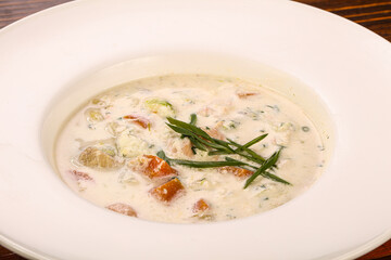 Finnish traditional Fish cream soup