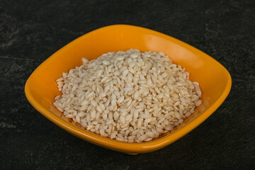 Raw arborio rice for Risotto