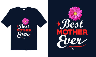 Mother's Day T-shirt Design for mug, poster, t-shirt, label, or wall art.