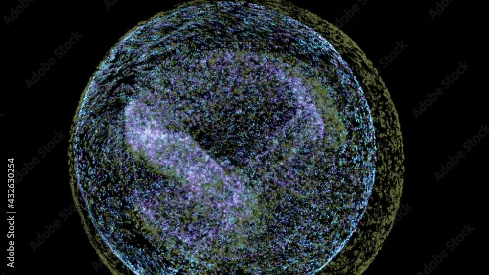 Poster abstract planet with electromagnetic radiation and a reflected disk in the rays of the sun. isolated