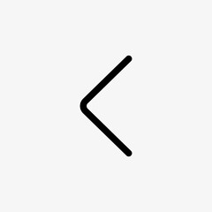 Left arrow icon. Previous page, go back sign for website and mobile app UI designs.