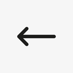 Left arrow icon. Previous page, go back sign for website and mobile app UI designs.