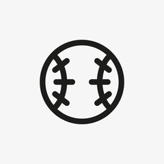 Baseball icon in line design style. Sports and recreation concept.