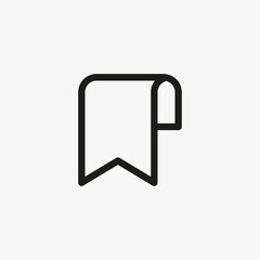 Fototapeta premium Bookmark icon in line design style.