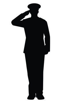 police salute silhouette
