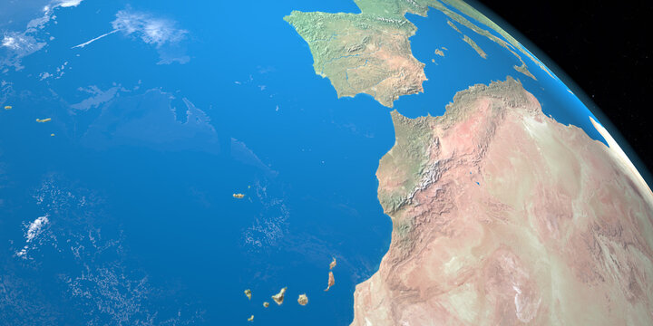 Canary Islands in planet earth
