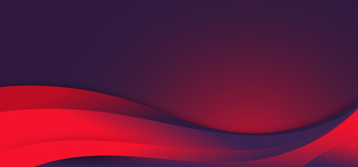 Abstract blue and red vibrant color fluid wave shape modern background