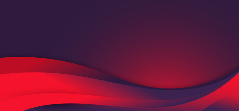 Abstract Blue And Red Vibrant Color Fluid Wave Shape Modern Background