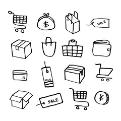 icons set for online shopping and e commerce