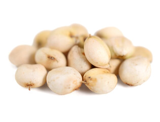 Sorghum (Soriz, Sorgus) Seeds. Isolated on White.