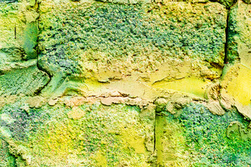 Texture of a brick wall with cracks and scratches which can be used as a background