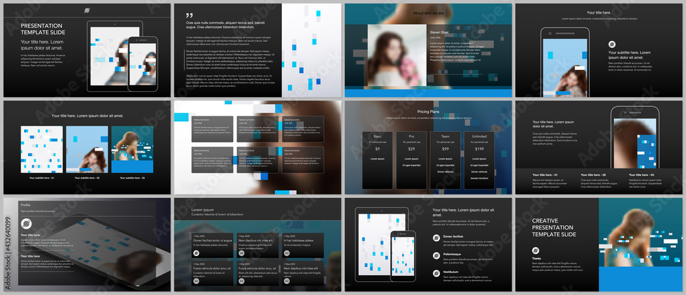 Sticker presentation design vector templates, multipurpose template for presentation slide, flyer, brochure 