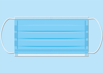 Medical disposable mask. Vector graphics.