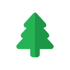 Christmass tree icon, flat design