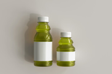 Transparent Beverage Bottle 3D Rendering