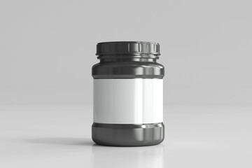 Fototapeta na wymiar Sport Nutrition Jar 3D Rendering