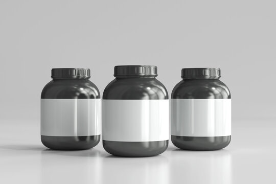 Sport Nutrition Jar 3D Rendering