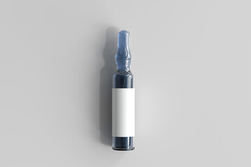 Isolated Glass Ampoule With Liquid 3D Rendering