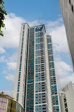 Makati, Metro Manila, Philippines - Shang Salcedo Place, one of the tallest residential condos in the city.