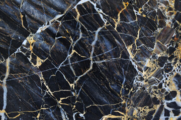 Gold and white patterned natural of dark gray marble pattern texture, background for design product.