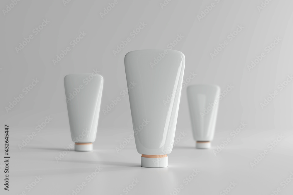 Poster Isolated Cosmetic Tube 3D Rendering