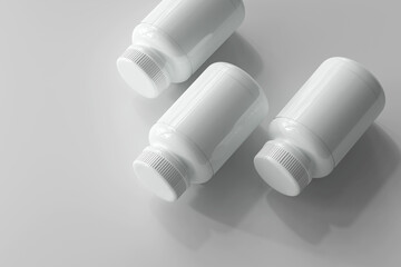 Isolated Plastic Medicine Bottle 3D Rendering