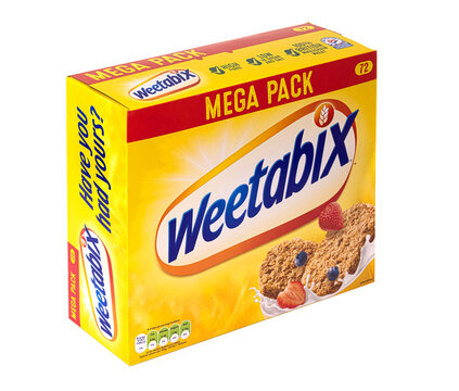 Mega Pack Of 72 Weetabix Breakfast Cereal On A White Background