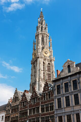 Cathedral of Our Lady in center of Antwerp, Belgium