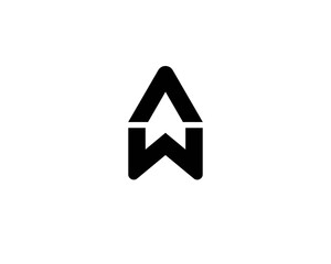 WA AW letter logo design vector template - obrazy, fototapety, plakaty