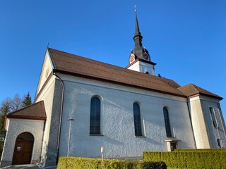 Catholic parish church st. Wendelin or Katholische Pfarrkirche St. Wendelin, Schwarzenberg LU -...