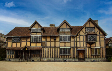 The house where William Shakespeare was born in 1564 in the town of Stratford upon Avon,...