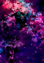暗闇に光るピンクの幻想的なカラフルなテクスチャ背景

