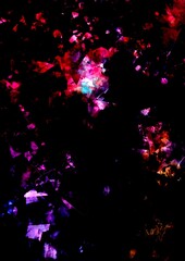 幻想的な暗闇に光るピンクの宝石テクスチャ背景