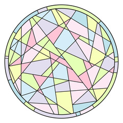 Zendala. Circle mandala on isolation background. Design for spiritual relaxation for adults. Line art creation. Outline for tattoo, printing on t-shirts, posters and other