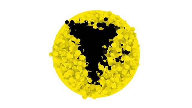 Black Funnel or filter icon isolated on white background. 4K Video motion graphic animation