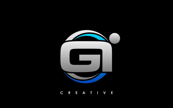 GI Letter Initial Logo Design Template Vector Illustration