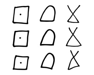 Abstract vector doodle set for patterns