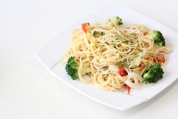 塩味のパスタ