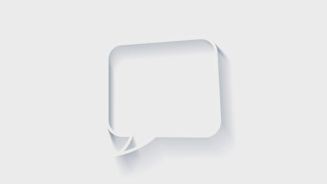 An Animation of a Blank empty speech bubbles on white background