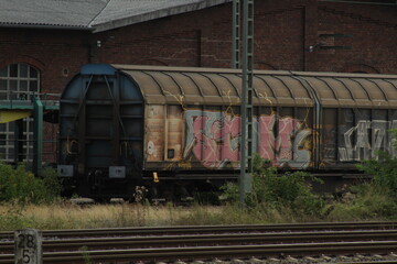 Fototapeta na wymiar Güterzug Graffiti