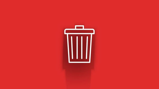 Office icon. Long shadow icon. Office, great design for any purposes. Motion graphics.
