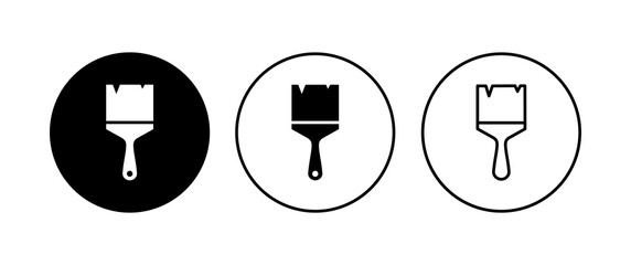 Paint icon set. paint brush icon vector. paint roller icon vector